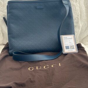 Authentic Gucci Navy Blue Crossbody Bag